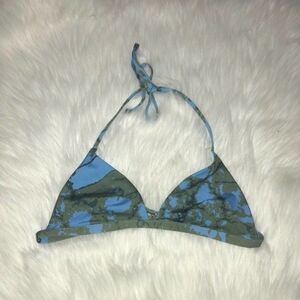 Blue and Green Bikini Top